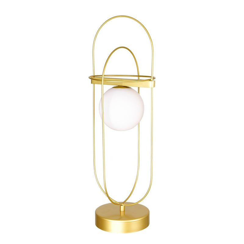 CWI Lighting Orbit 1 Light 7" Table Lamp, Medallion Gold/Frosted