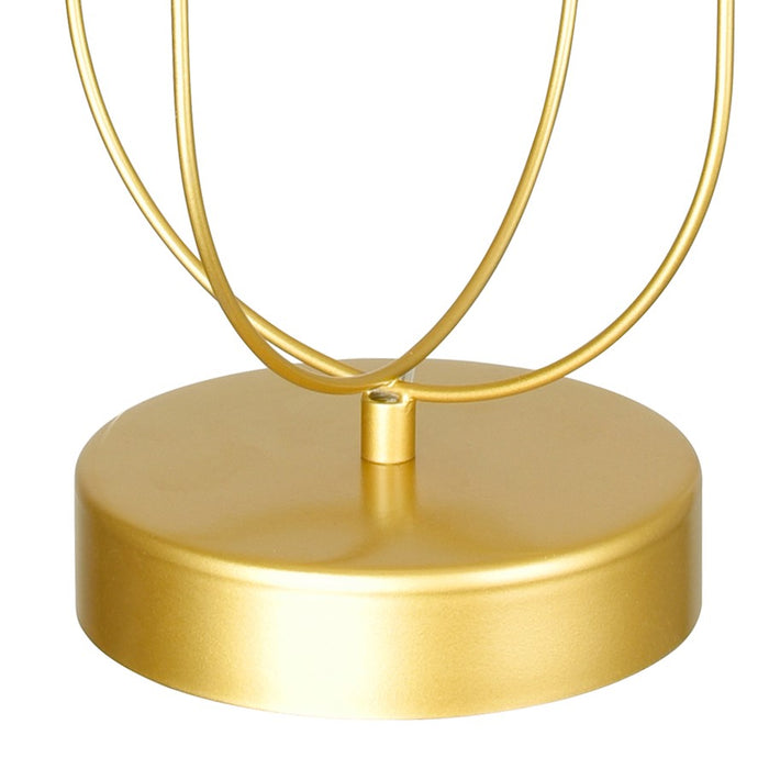 CWI Lighting Orbit 1 Light 7" Table Lamp, Medallion Gold/Frosted