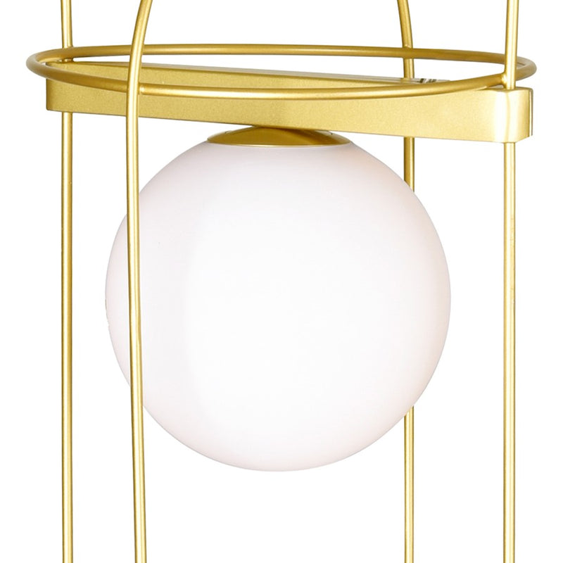 CWI Lighting Orbit 1 Light 7" Table Lamp, Medallion Gold/Frosted