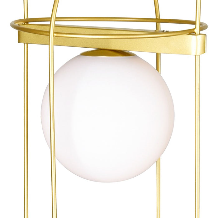 CWI Lighting Orbit 1 Light 7" Table Lamp, Medallion Gold/Frosted