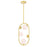CWI Celeste 3 Light Down Mini Pendant, Medallion Gold/Frosted