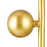 CWI Celeste 3 Light Down Mini Pendant, Medallion Gold/Frosted