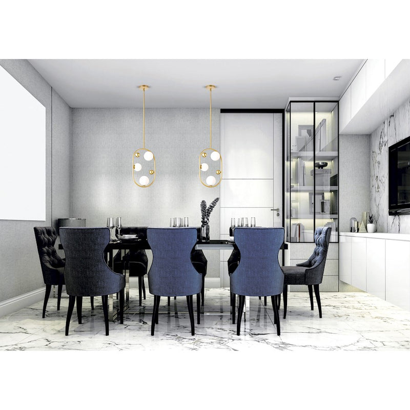 CWI Celeste 3 Light Down Mini Pendant, Medallion Gold/Frosted