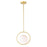 CWI Celeste 1-Lt 14" Down Mini Pendant, Medallion Gold/Frosted