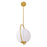 CWI Celeste 1-Lt 14" Down Mini Pendant, Medallion Gold/Frosted
