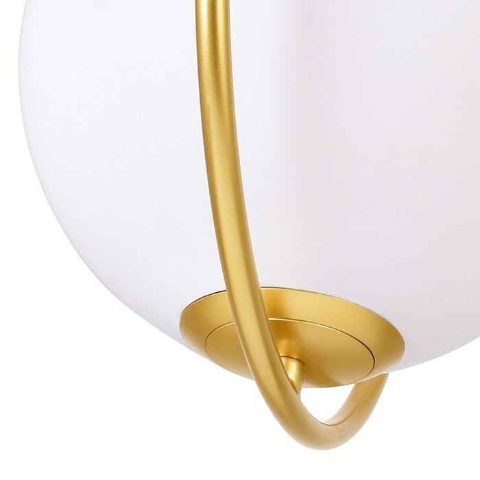 CWI Celeste 1-Lt 14" Down Mini Pendant, Medallion Gold/Frosted