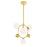 CWI Celeste 4 Light Down Pendant, Medallion Gold/Frosted