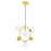 CWI Celeste 4 Light Down Pendant, Medallion Gold/Frosted