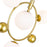 CWI Celeste 4 Light Down Pendant, Medallion Gold/Frosted