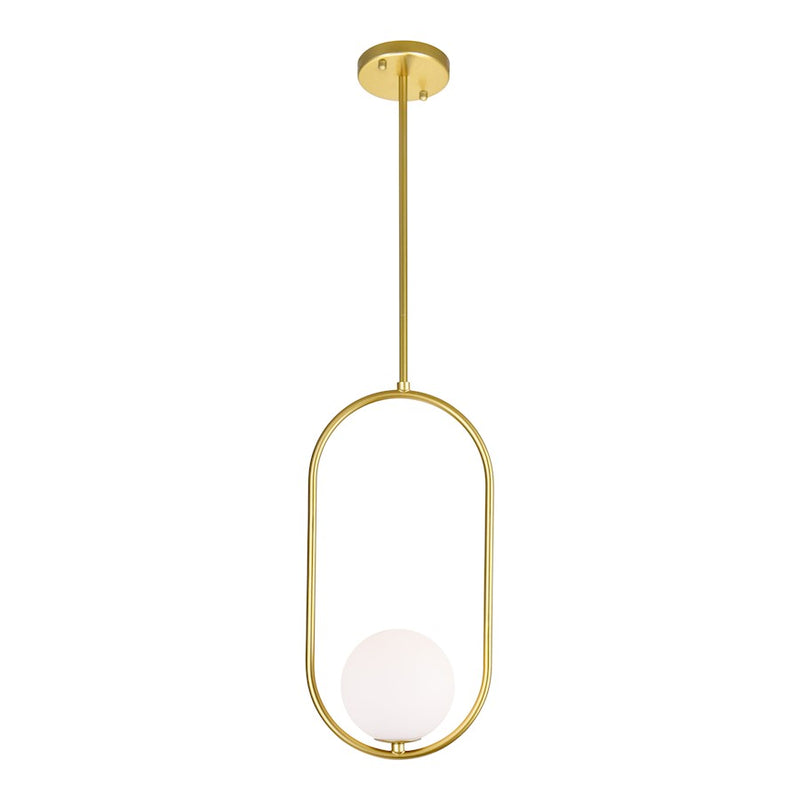 CWI Celeste 1 Light 8" Down Mini Pendant, Medallion Gold/Frosted