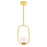 CWI Celeste 1 Light 8" Down Mini Pendant, Medallion Gold/Frosted