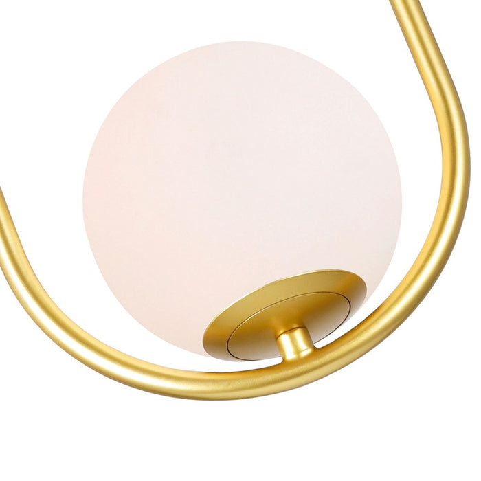 CWI Celeste 1 Light 8" Down Mini Pendant, Medallion Gold/Frosted