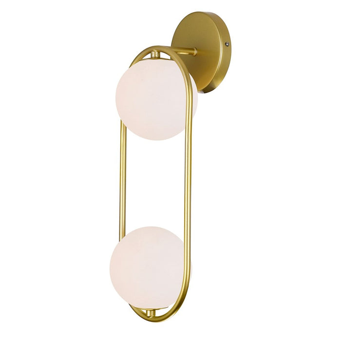 CWI Lighting Celeste 2 Light Wall Sconce, Medallion Gold/Frosted