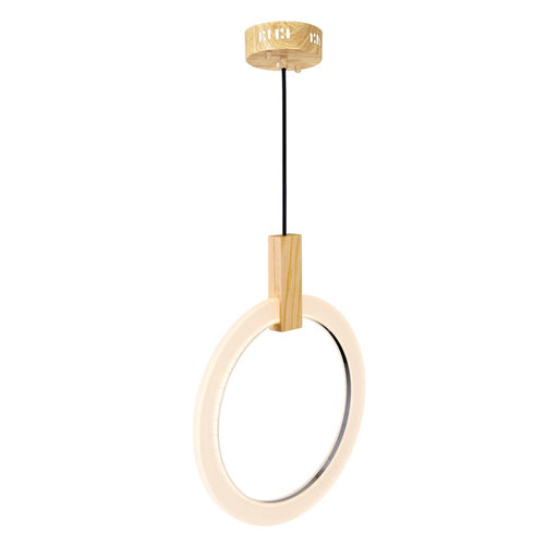 CWI Lighting Anello Down Pendant, White Oak