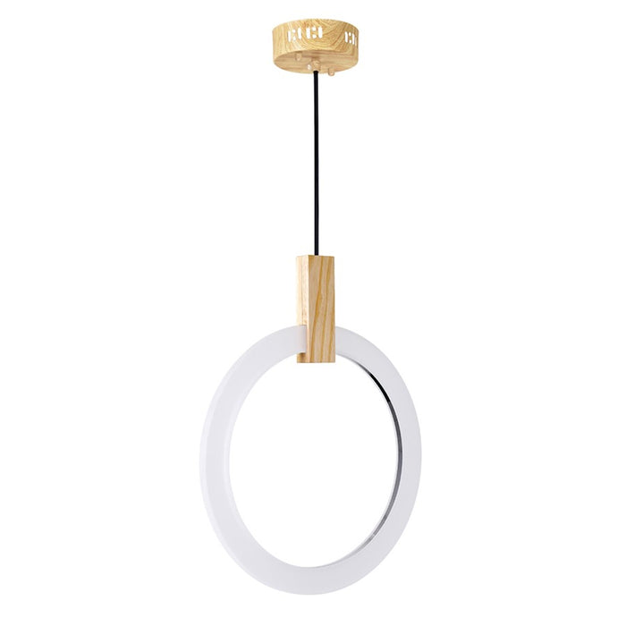CWI Lighting Anello Down Pendant, White Oak