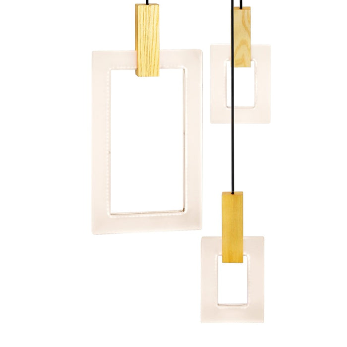 CWI Lighting Anello 48" Chandelier, White Oak