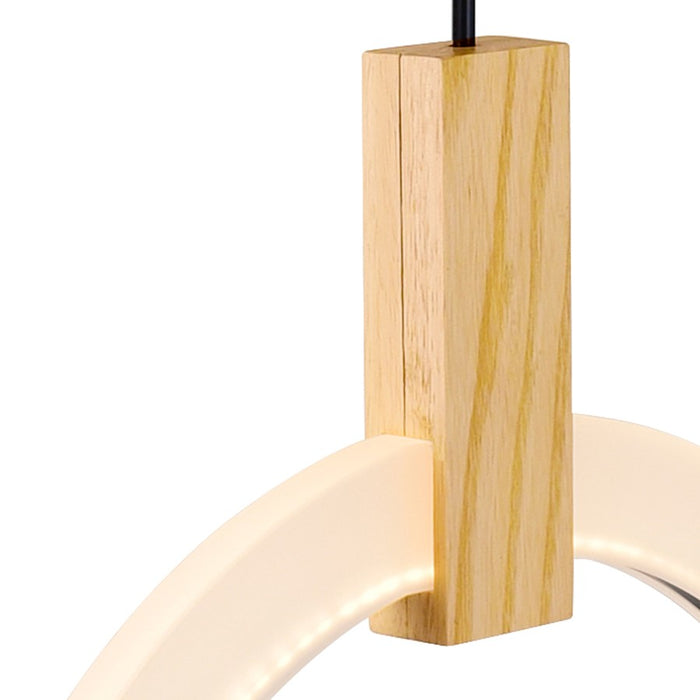 CWI Lighting Anello 52" Chandelier, White Oak