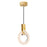 CWI Lighting Anello Down Mini Pendant, White Oak - 1214P8-1-236