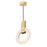 CWI Lighting Anello Down Mini Pendant, White Oak