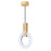 CWI Lighting Anello Down Mini Pendant, White Oak