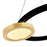 CWI Lighting Deux Lunes Down 20" Chandelier, Sun Gold/Black