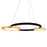 CWI Lighting Deux Lunes Down 37" Chandelier, Sun Gold/Black