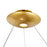 CWI Lighting Deux Lunes Down 37" Chandelier, Sun Gold/Black