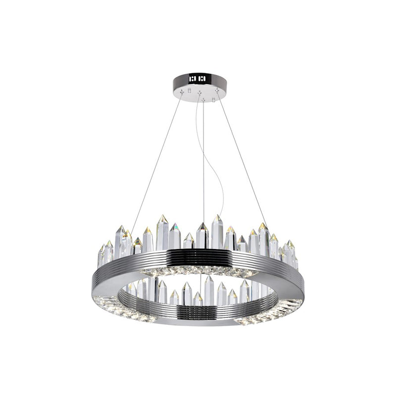 CWI Lighting Agassiz 18" Up Chandelier, Polished Nickel