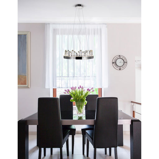CWI Lighting Agassiz 18" Up Chandelier, Polished Nickel