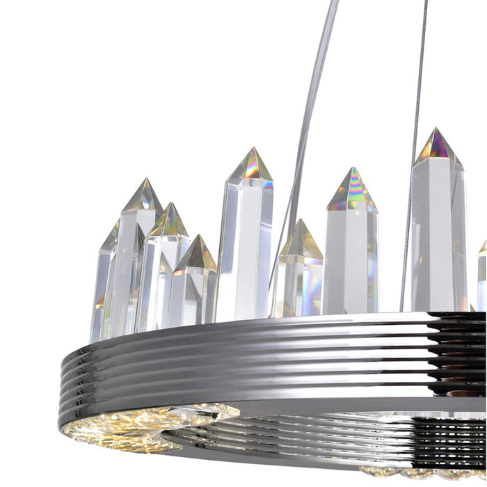 CWI Lighting Agassiz 18" Up Chandelier, Polished Nickel