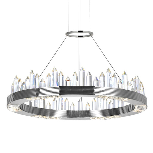 CWI Lighting Agassiz 24" Up Chandelier, Polished Nickel