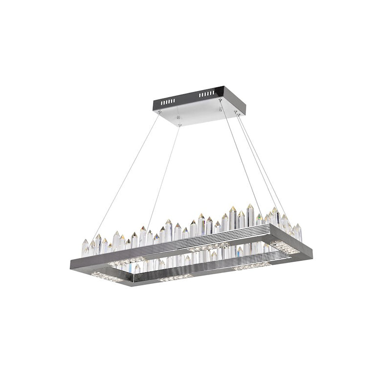 CWI Lighting Agassiz Chandelier, Polished Nickel
