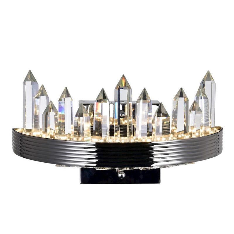 CWI Lighting Agassiz 12" Wall Sconce, Polished Nickel