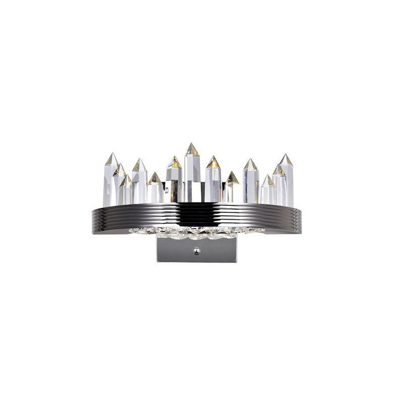 CWI Lighting Agassiz 12" Wall Sconce, Polished Nickel