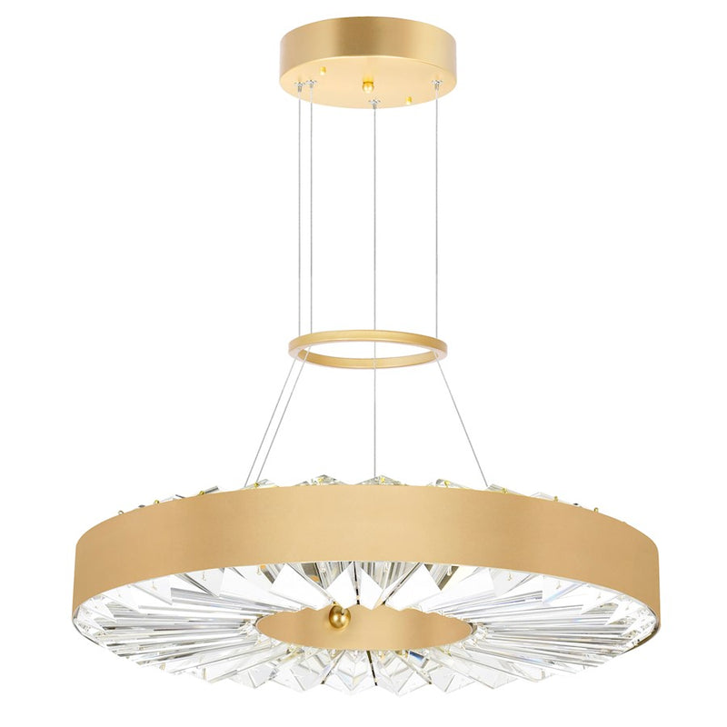 CWI Lighting Bjoux 16" Down Chandelier, Sun Gold