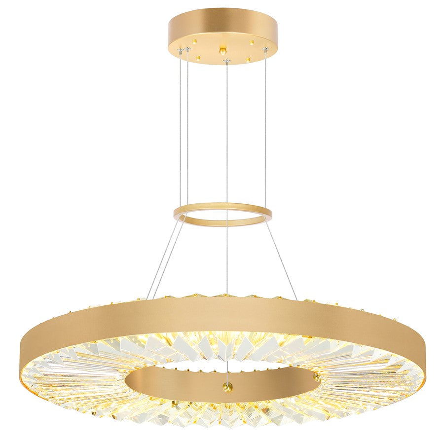 CWI Lighting Bjoux 24" Down Chandelier, Sun Gold - 1219P24-1-625