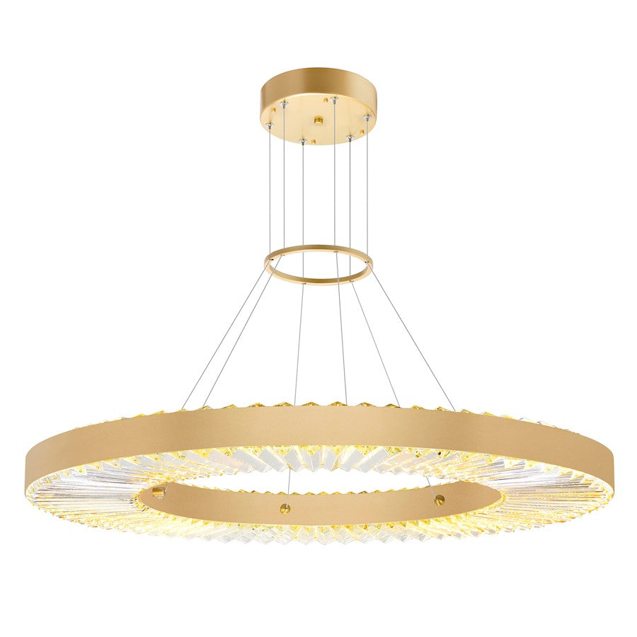 CWI Lighting Bjoux 32" Down Chandelier, Sun Gold - 1219P32-1-625