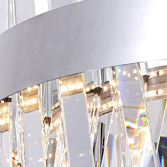 CWI Lighting Glace 24" Chandelier, Chrome