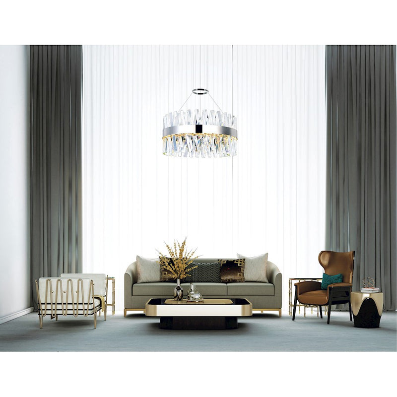 CWI Lighting Glace 24" Chandelier, Chrome