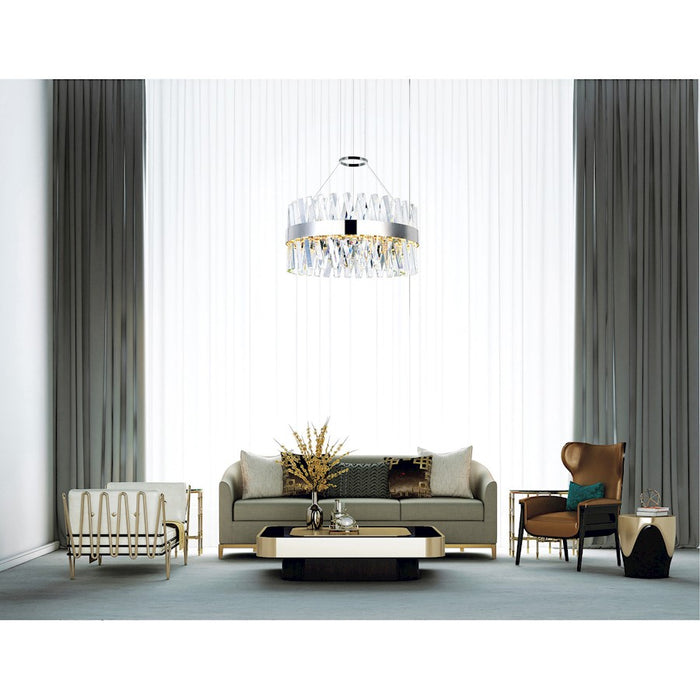 CWI Lighting Glace 24" Chandelier, Chrome