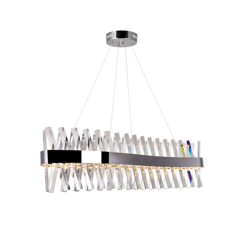 CWI Lighting Glace Chandelier, Chrome-S