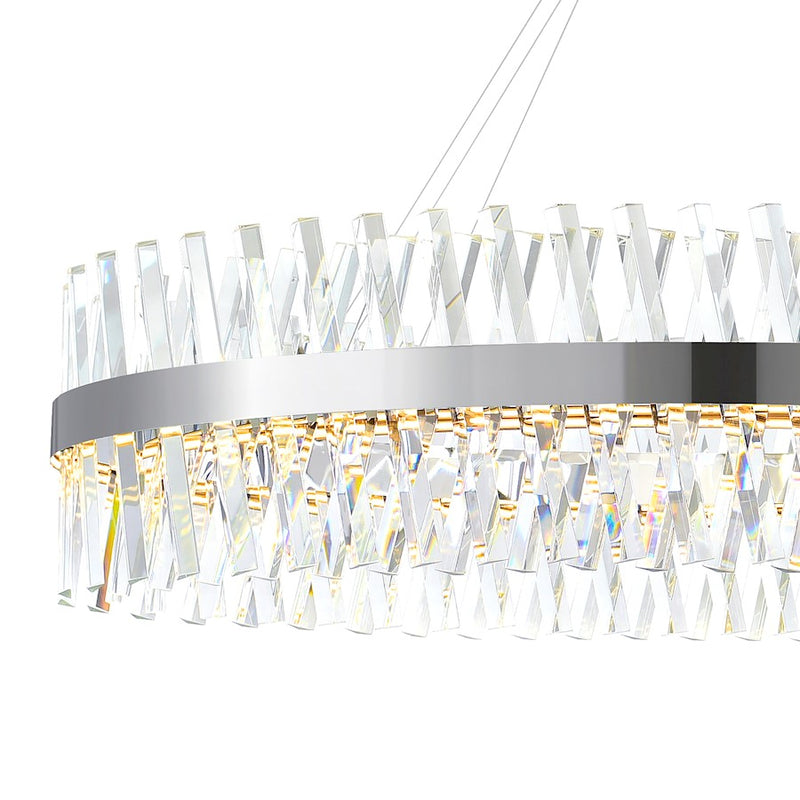 CWI Lighting Glace 52" Chandelier, Chrome
