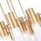 CWI Lighting Pipes 16 Light Down Chandelier, Sun Gold/Frosted