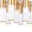 CWI Lighting Pipes 16 Light Down Chandelier, Sun Gold/Frosted