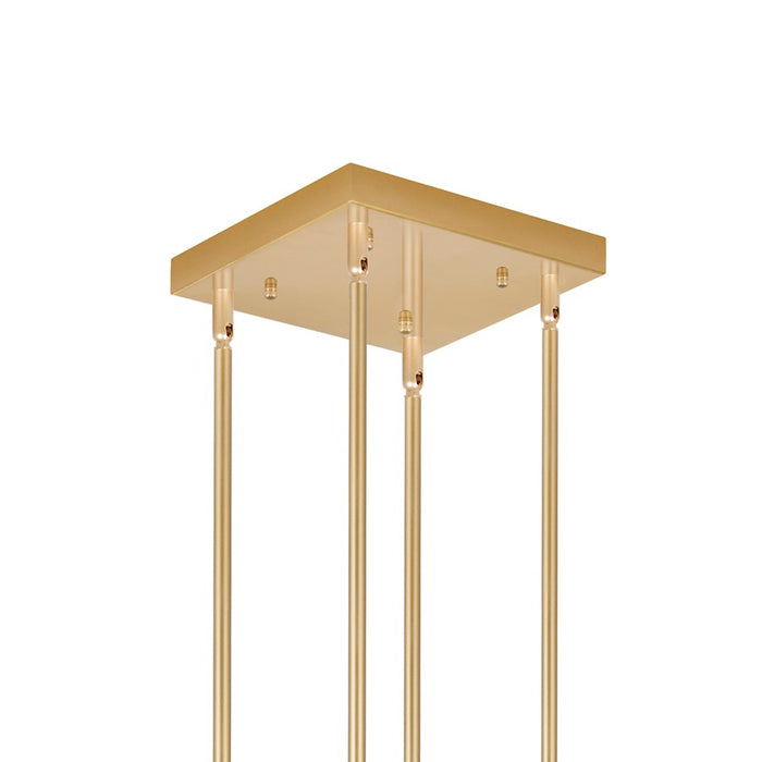 CWI Lighting Pipes 16 Light Down Chandelier, Sun Gold/Frosted