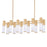 CWI Lighting Pipes 12 Light Chandelier, Sun Gold/Frosted