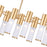 CWI Lighting Pipes 12 Light Chandelier, Sun Gold/Frosted