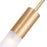 CWI Lighting Pipes 1 Light Down Mini Pendant, Sun Gold/Frosted