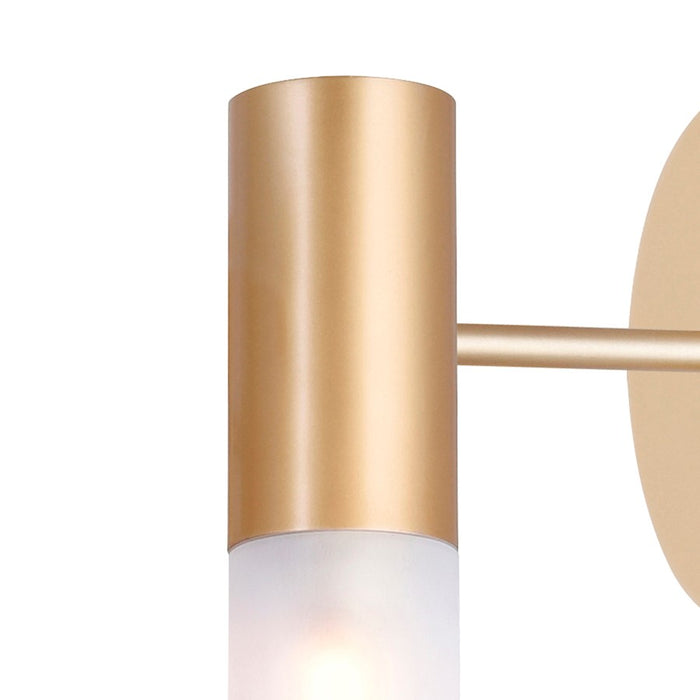 CWI Lighting Pipes 1 Light Wall Sconce, Sun Gold/Frosted