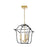 CWI Lighting Tudor 3 Light Down Pendant, Satin Gold/Black - 1223P12-3-602